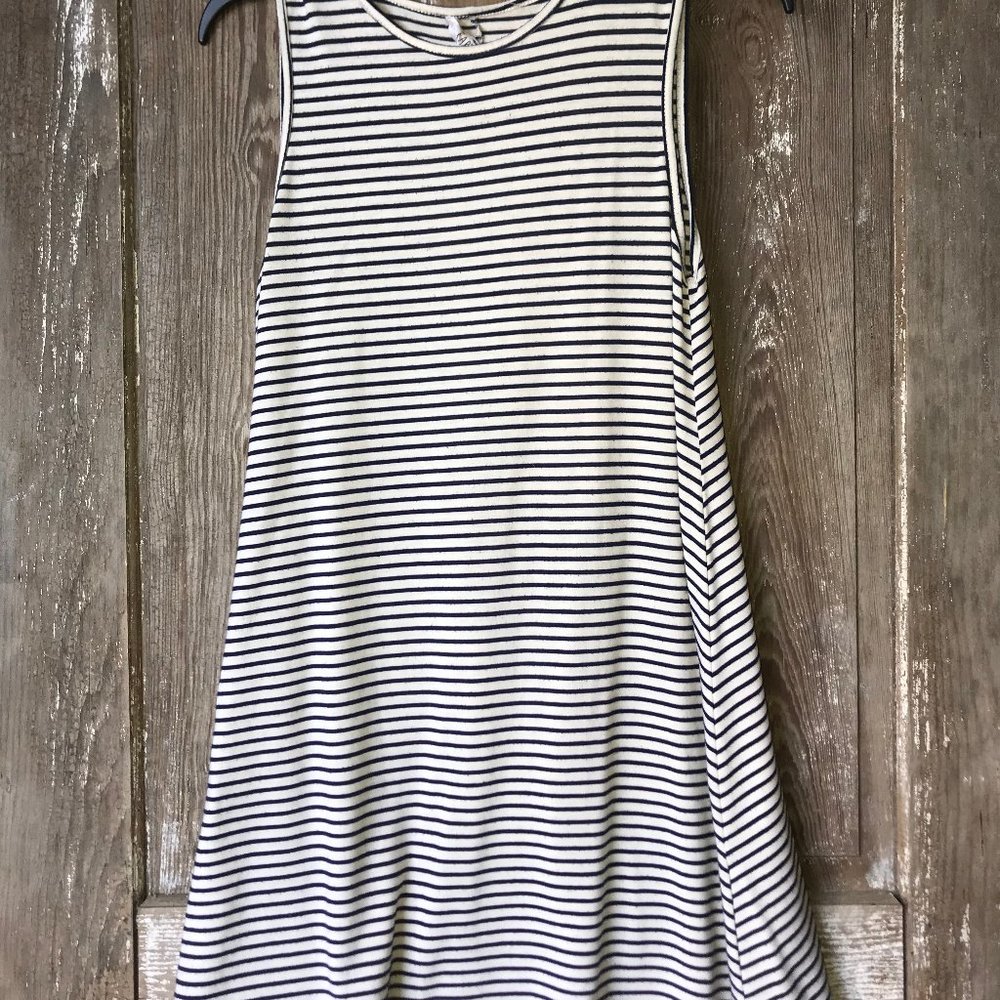 Navy and white stripped dress